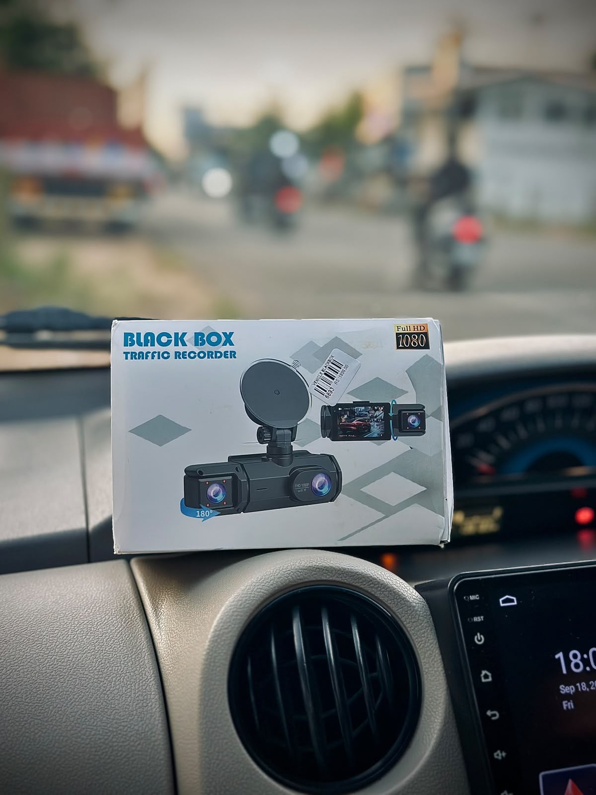 Full HD 1080P 3-Camera Car Dash Cam | Front + Rear + Interior | Night Vision | 170° Wide Angle | Loop Recording | G-Sensor