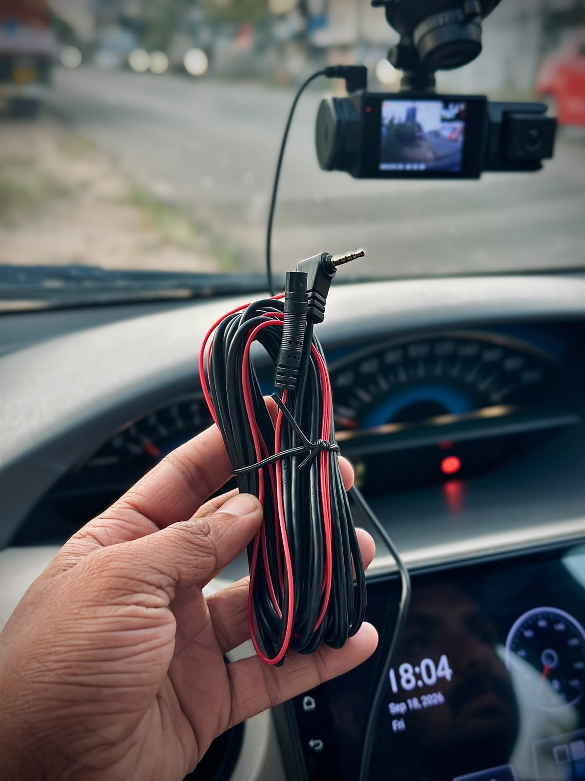 Full HD 1080P 3-Camera Car Dash Cam | Front + Rear + Interior | Night Vision | 170° Wide Angle | Loop Recording | G-Sensor